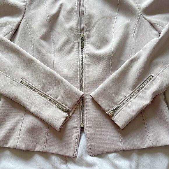 White House Black Market Light Pink Cropped Blazer Jacket Womens Size Small - Picture 2 of 9